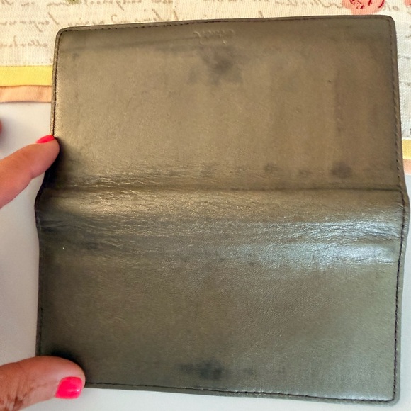 Authentic Vintage Grey Leather Coach Checkbook Cover - Picture 5 of 7